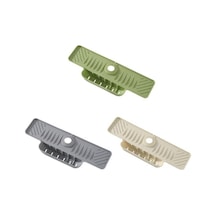 Gri Silikon Musluk Sıçrama Koruma Mat Drenaj Mat Lavabo Su Tutucu Tepsi Kurutma Mat Bulaşık Süngeri Tutucu Mutfak Düzenleyici Araçlar