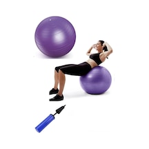 Clifton 55 Cm Fitilli Pilates Topu Ve Pompa Seti Plates Yoga Spor Egzersiz Top Jimnastik Fitness Gym, Tek Ebat, 28929829 Genel