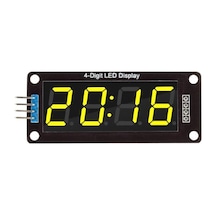 Tm1637 4 Digit Led Display Saat Modülü - Sarı