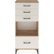 Arges Dolap Tek Raflı 4 Çekmeceli 60x30x134 Çam-aytaşı Çam