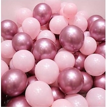 Beysüs Krom Pembe Ve Mat Pastel Pembe Renk 10 Lu Balon