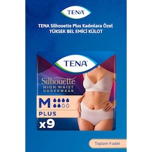 Tena Silhouette Plus Kadınlara Özel Yüksek Bel Emici Külot Krem Medium 9 Adet M