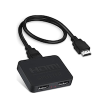 Polham 1mt Hdmi Kablolu 2in1 Çift Yönlü Hdmı Switch Adaptör, 4k 60hz, Çift Ekran Bağlantılı Çevirici