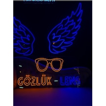 Gözlük-lens Yazılı Ve Şekilli Neon Tabela Çok Renkli