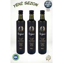 Ergince Organik Erken Hasat Natürel Sızma Zeytinyağı Soğuk Sıkım 0,18 Asit Premium Lezzet 3x500 Ml