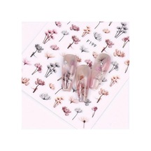 Nailist Flower - Çiçek Figürlü Renkli Çiçekli Tasarım Yapışkan Tırnak Sticker Nail Art Dövme Seti 52641961