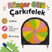 Rüzgargülü Çarkıfelek Oyunu Ahşap Eğitim Materyali