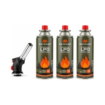 Bc-pro1300 Seramik Yalıtımlı Pürmüz Başlığı + 3 Adet Lpg Kartuş Seti Siyah