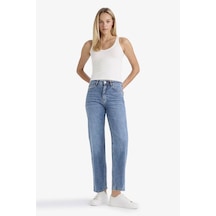 Defacto Comfort Straıght Mavi Kadın Jean Pantolon D8155ax/nm28 Mavi