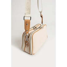 Just Polo Kadın Lakost Ayarlanabilir Askılı Çapraz Omuz Çantası Shoulder Bag Bej