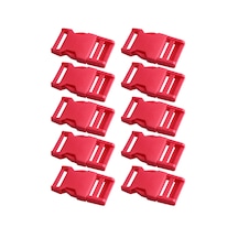 Cbtx Outdoor 10 Adet Klipler Tokalar Boyunluklar İçin Basit Daha Kalın Uygun Renkli Plastik Tokalar Kırmızı