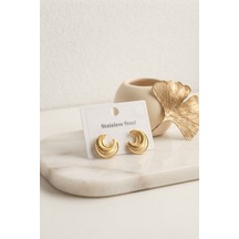 316l Çelik Gold Renk Ay Model Kadın Küpe Çok Renkli 45022635