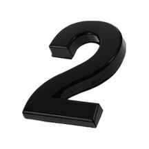 Yapışkanlı Kapı Numarası Küçük Boy 50 Mm 5 Cm Numara 2 Rakam İki Sayısı Siyah Renk Numaralar 1 Adet Diğer