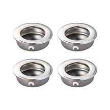 Kapı Kolu 4 Adet 35 Mm Düz Paslanmaz Çelik Gömme Kulp Takılı Buz