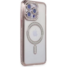 Newface - 952 - Apple Uyumlu iPhone 15 Pro Max Kılıf Joke Simli Magneticsafe Kılıf - Lvsqvr - - Pembe