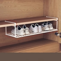 Dashanshop Büyük Beyaz Metal Ayakkabı Askısı - Katlanır Dolaplı Çok Amaçlı Düzenleyici Beyaz