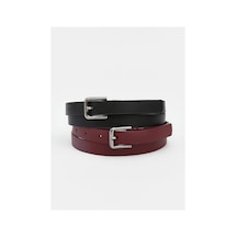 Lc Waikiki Alıta Cıty Farkıyla Lcw Accessorıes Bordo Düz Kadın Kemer Bordo - 926034412 Bordo