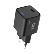 Bix BX1P20G GaN 20W Led Göstergeli Hızlı Şarj Cihazı Siyah
