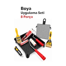 Boya Uygulama Seti - 8 Parça - Boya Kabı Rulo Ispatula Izgara Tüm İhtiyaçlarınız Tek Pakette