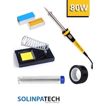 Solinpatech 80w Profesyonel Yüksek Sıcaklığa Dayanıklı Resistörlü Kalem Havya Stand Lehim T Eli Bant Pasta Lehim Makinesi