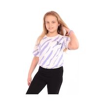 Toontoy Kids Toontoy Kız Çocuk Komple Baskılı Tişört Ekru