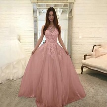 Ikkb İkkb Kadın Dantelli Gelinlik Pembe