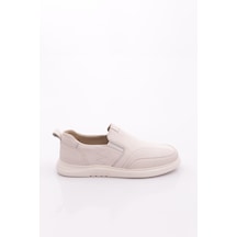 Dgn 6151 Erkek Yani Lastikli Sneaker Ayakkabi Kırık Beyaz