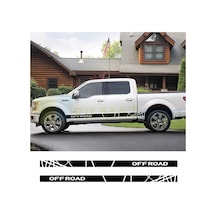 Off Road 4X4 Yan Şerit Kapı Altı Oto Sticker Çıkartma 1 Çift 220 X 11 Cm