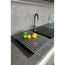 Prima Nova, Primanova Lavabo Üstü Katlanabilen Mutfak Rafı - Gri, Adl30207608