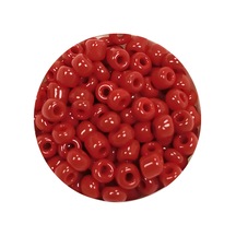 Dökme Cam Kum Boncuk Büyük Boy 6/0 4 Mm - 60 Gram - Koyu Kırmızı - Bnc110