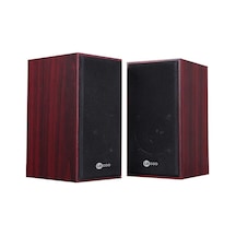 Lecoo Ds105 6w Ahşap Gövdeli Masaüstü Stereo Hoparlör - Usb + 3.5mm Jack Girişli Pc Hoparlörü