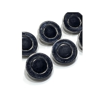 İtalyan Antrasit Çerçeveli / Kaban Ve Trençkot Düğmesi / 6'lı Set / 2,8 Cm / Ita23
