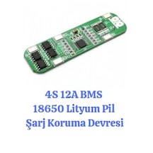 4s 12a Bms 18650 Lityum Pil Şarj Koruma Devresi