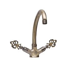 Osmanlı Antik Kuğu Eviye Lavabo Bataryası Lüx Pirinç