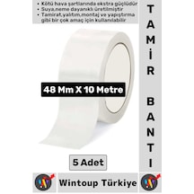 Ultra Güçlü Su Neme Dayanıklı Çok Amaçlı Montaj Onarım İzolasyon Tamir Bantı Beyaz 48 Mmx10 Mt 5 Adt