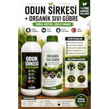 Odun Sirkesi + Organik Sıvı Gübre Seti 2x1 Litre Wood Vinegar Toprak Düzenleyici Diğer