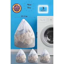 3 Adet Çamaşır Yıkama Filesi Ipli 35x45 Cm Çorap Perde Filesi Tr Diğer
