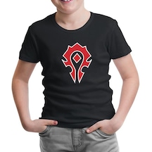 World Warcraft - Logo Siyah Çocuk Tshirt