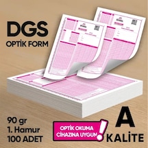DGS Akademik Değerlendirme Optik Formu (100 Adet - 90 gr - Optik Okuma Cihazlarıyla Uyumlu)