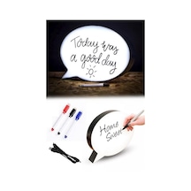 Evyora Kalemle Yazılabilen Konuşma Balonu Görünümlü Işıklı Mesaj Panosu