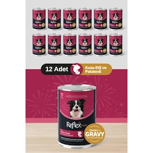 Reflex Plus Soslu Kuzulu Patatesli Köpek Konservesi 12x400 Gr