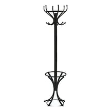 Ayaklı Askılık Portmanto Metal 175cm Uzunluk 100 Kg Taşıma Kapasitesi Siyah Metal Askılık Siyah