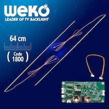 58 Universal Monitör E Led 7020 640mm 12v Çift Led Sürücü Kablo Takım