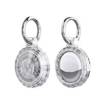 Zore Airtag 04 Uyumlu Silikon Anahtarlık-renksiz