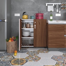 Kenzlife mutfak dolabı çilem 088*070*032 cvz kilitli tekerlekli banyo evrak ofis kitaplık ayakkabılık kiler
