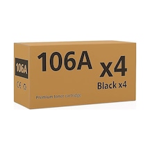 Muadil W1106a 106a Laser Toner Siyah Çipli 4'lü Paket Set Hp Uyumlu 107/ Mfp135/ Mfp137/ Mfp138