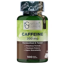 Natures Supreme Caffeine 200 Mg 100 Kapsül Aromasiz