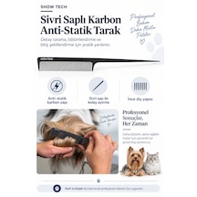 Showtech Sivri Saplı Karbon Anti-statik Kedi Köpek Örgü Tarağı