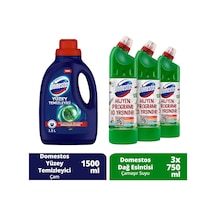 Domestos Çam Yüzey Temizleyici 1500 ML + Dağ Esintisi Çamaşır Suyu 3 x 750 ML