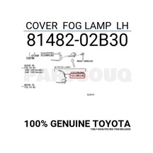 Toyota Corolla 201822 Ön Sis Lamba Kapağı Sol Oem No: 81482-02b30